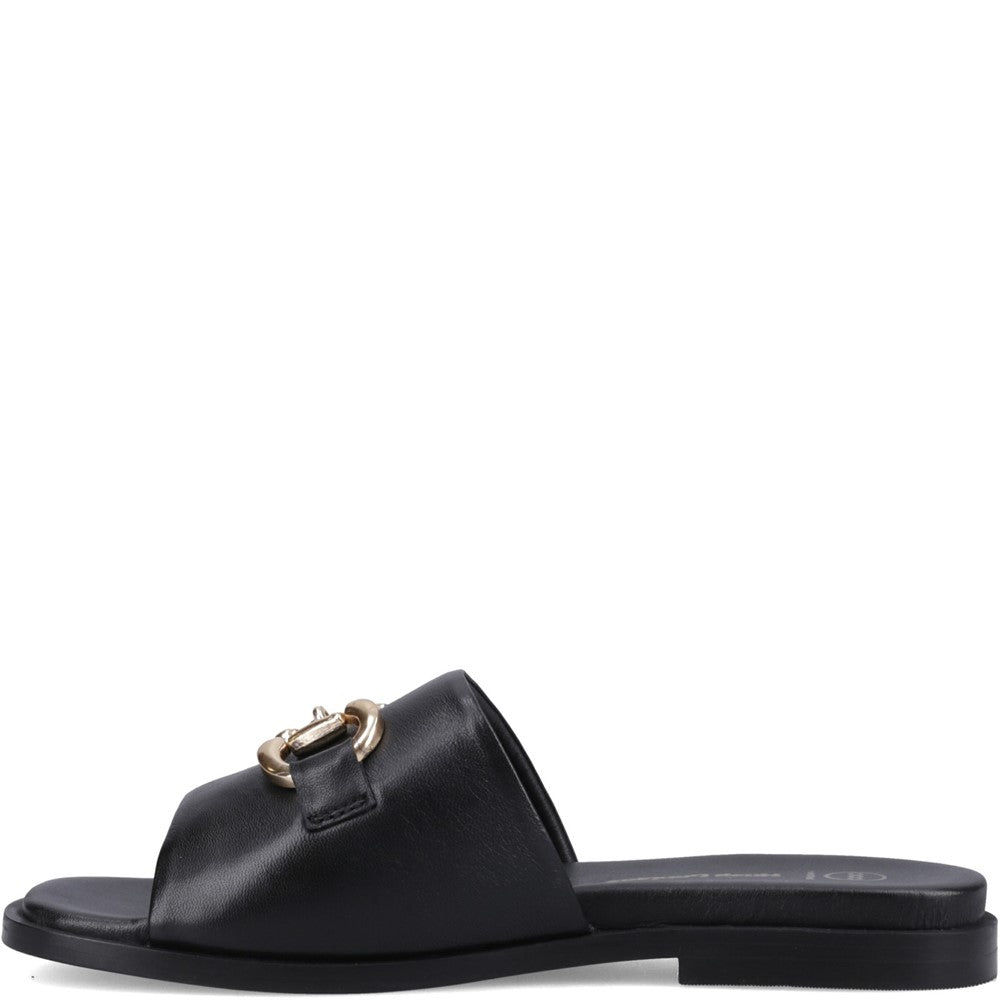Sandal Ladies Summer Black Hush Puppies LANA SNAFFLE MULE