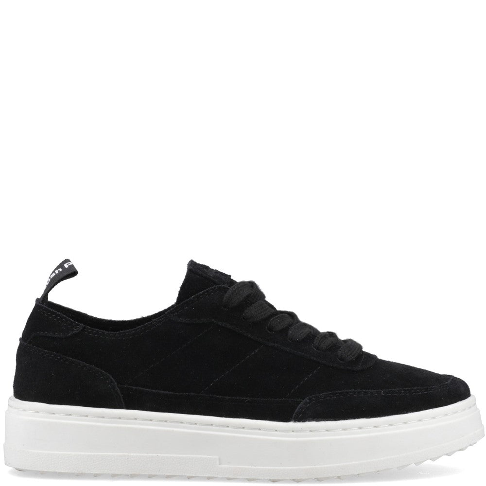 Ladies Sports Black Hush Puppies Nesta Trainer