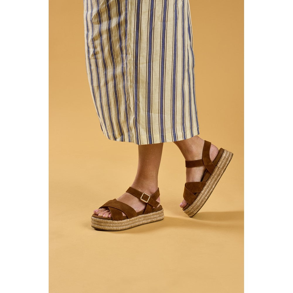 Sandal Ladies Summer Tan Hush Puppies Rosa Rafia Sandal