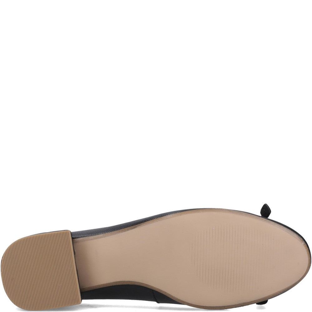 Ladies Heeled Sandals Black Hush Puppies Silvia Low Heel Sandal