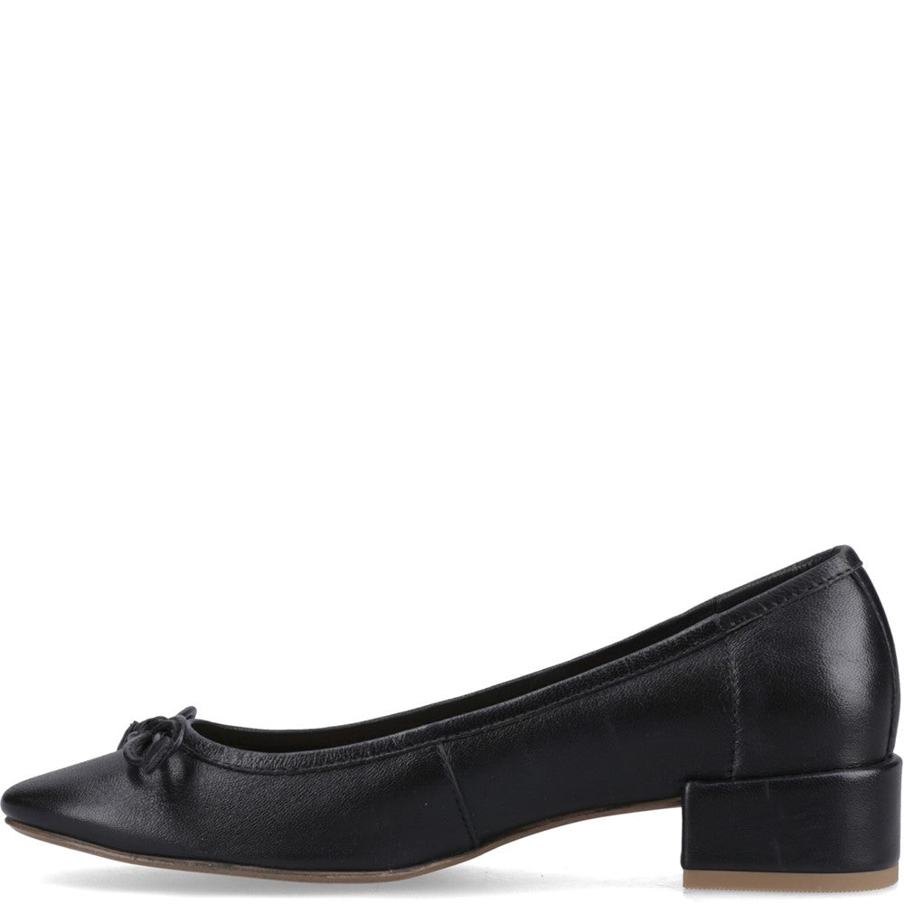 Ladies Heeled Sandals Black Hush Puppies Silvia Low Heel Sandal
