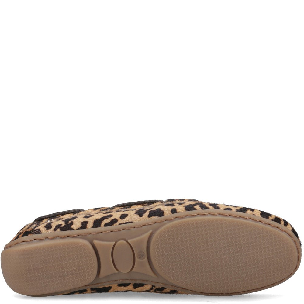 Slip On Ladies Shoes Leopard Hush Puppies Tula Boat Shoe