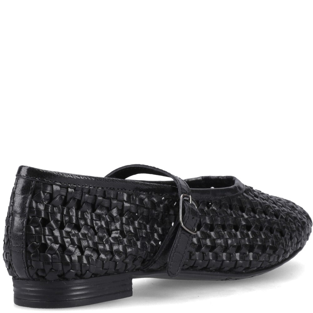 Ballerinas Black Hush Puppies Delaney Woven Mary Jane