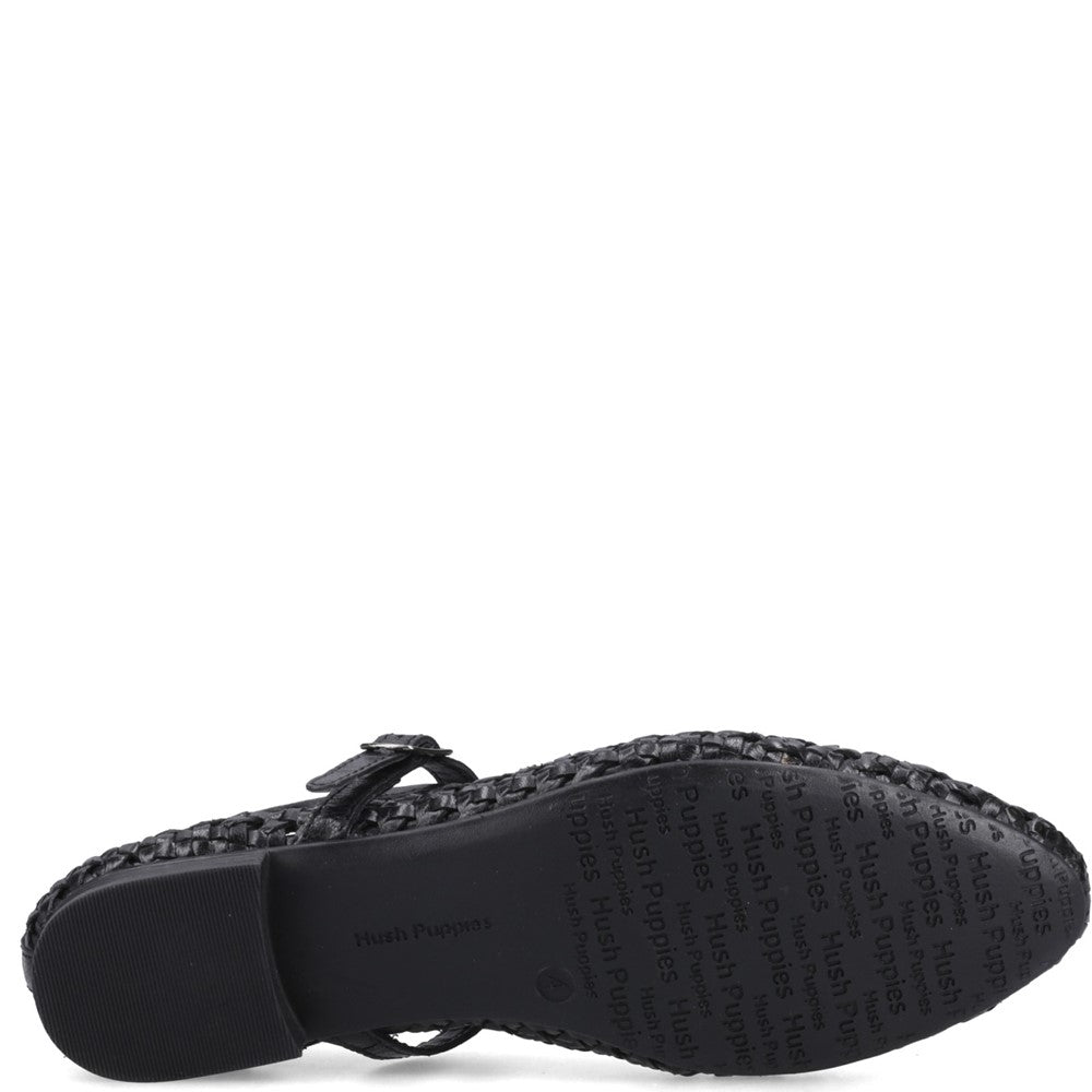 Ballerinas Black Hush Puppies Delaney Woven Mary Jane
