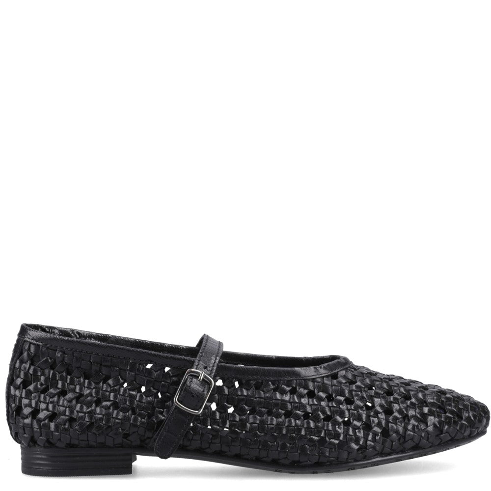 Ballerinas Black Hush Puppies Delaney Woven Mary Jane