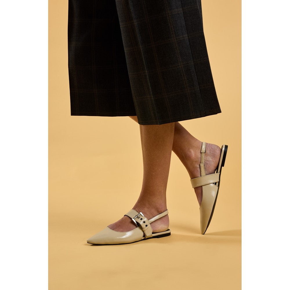 Ballerinas Cream Hush Puppies Diya Buckle Mary Jane