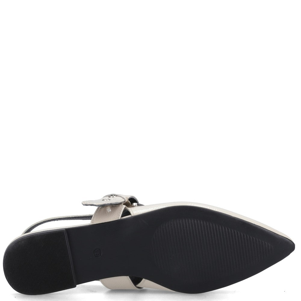 Ballerinas Cream Hush Puppies Diya Buckle Mary Jane
