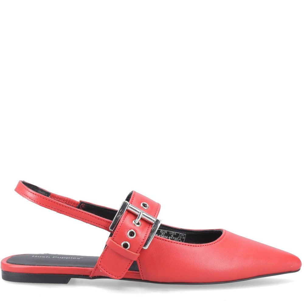 Ballerinas Red Hush Puppies Diya Buckle Mary Jane