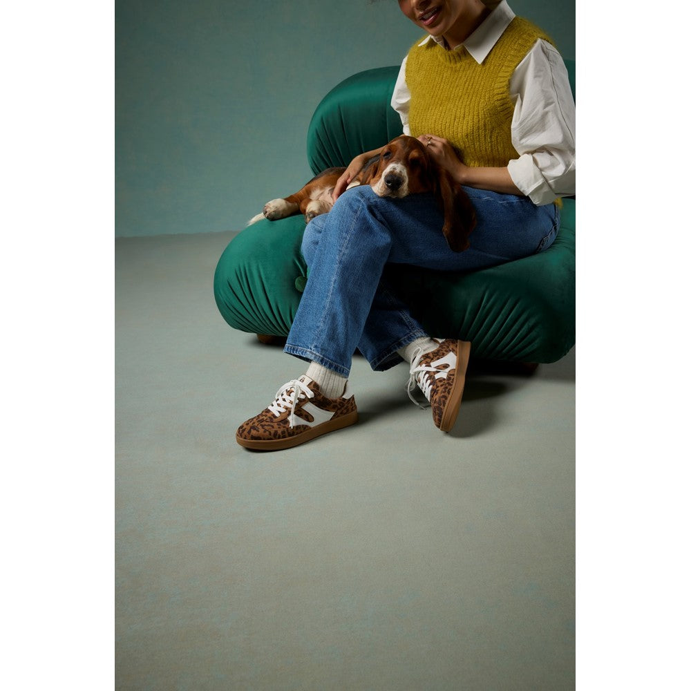 Ladies Sports Leopard Hush Puppies Maura Textile Sneaker