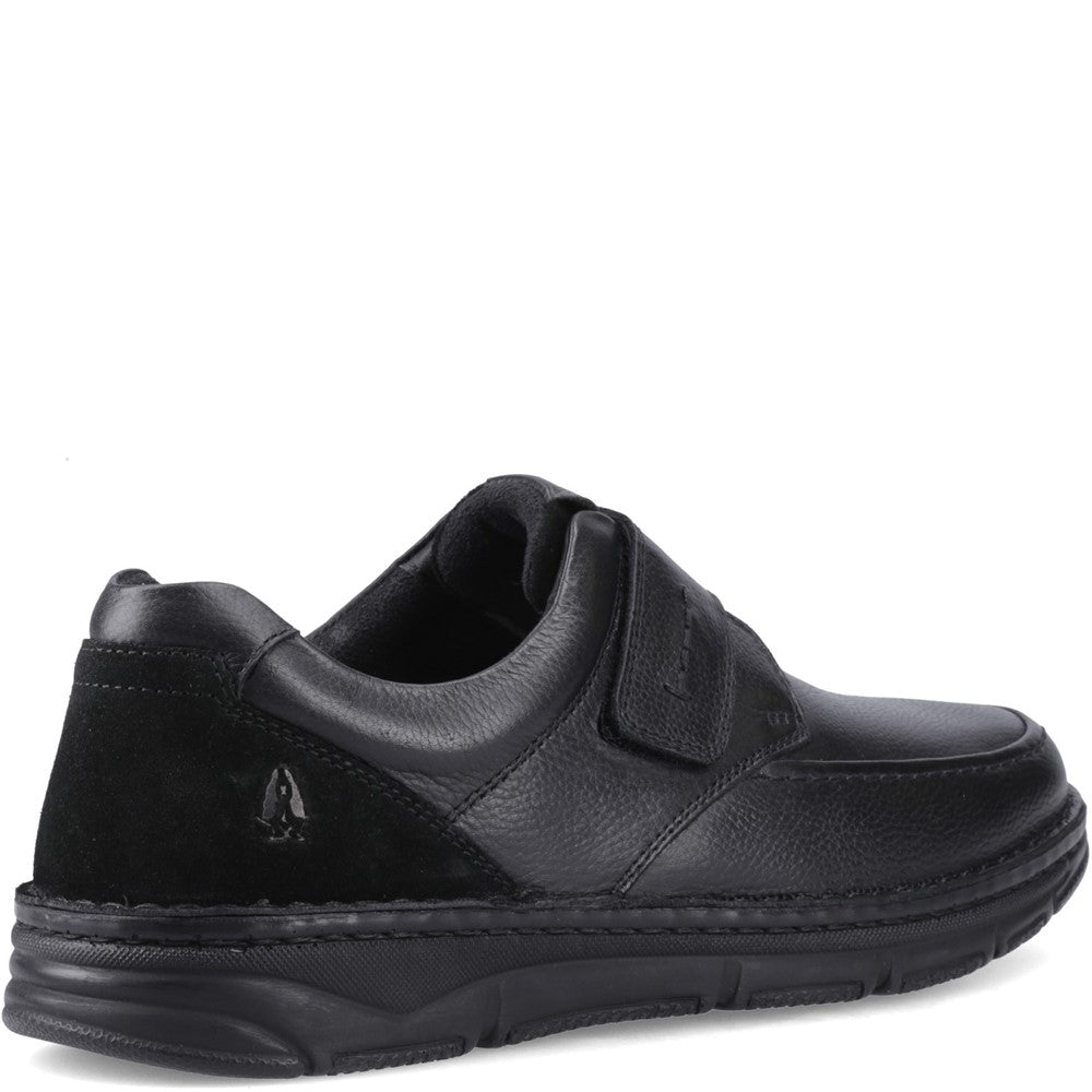 Mens Classic Touch Fastening Shoes Black Hush Puppies Forde Touch Fastening