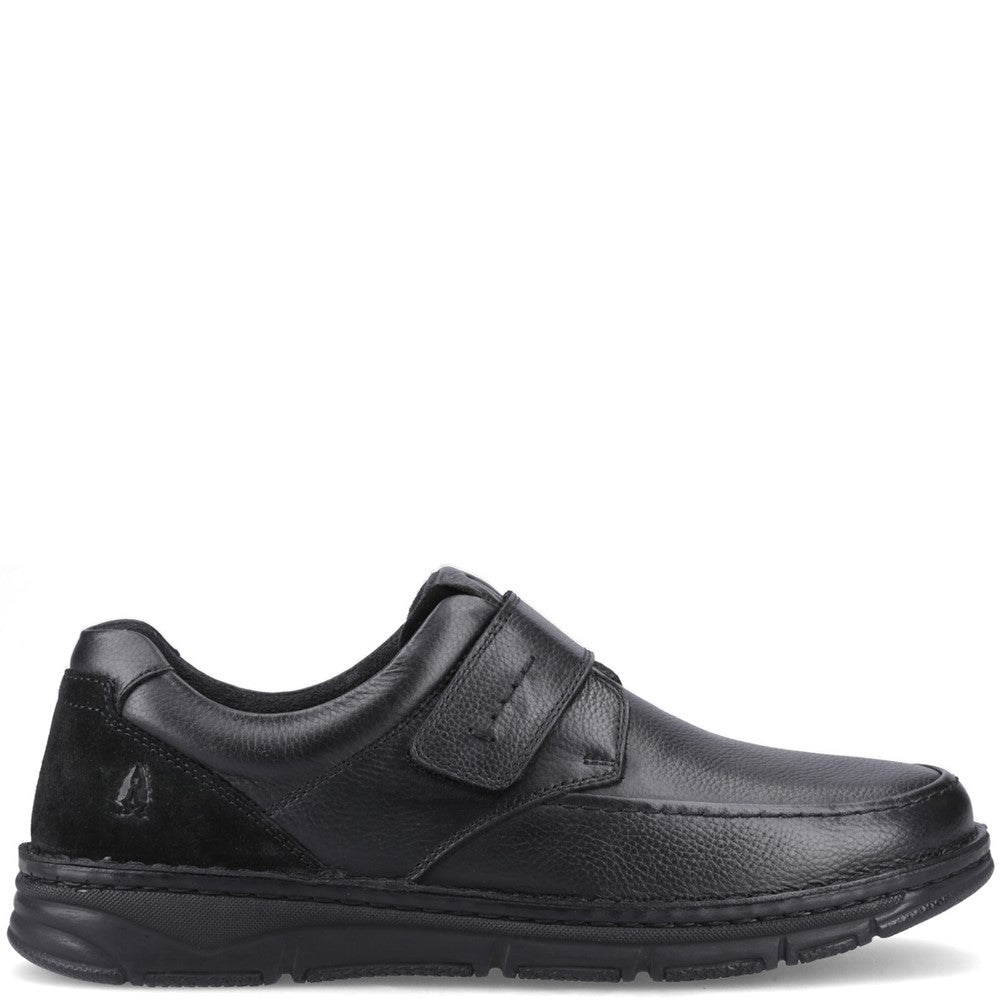 Mens Classic Touch Fastening Shoes Black Hush Puppies Forde Touch Fastening