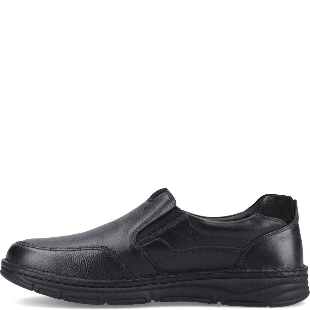Slip On Mens Summer Black Hush Puppies Franco Slip on