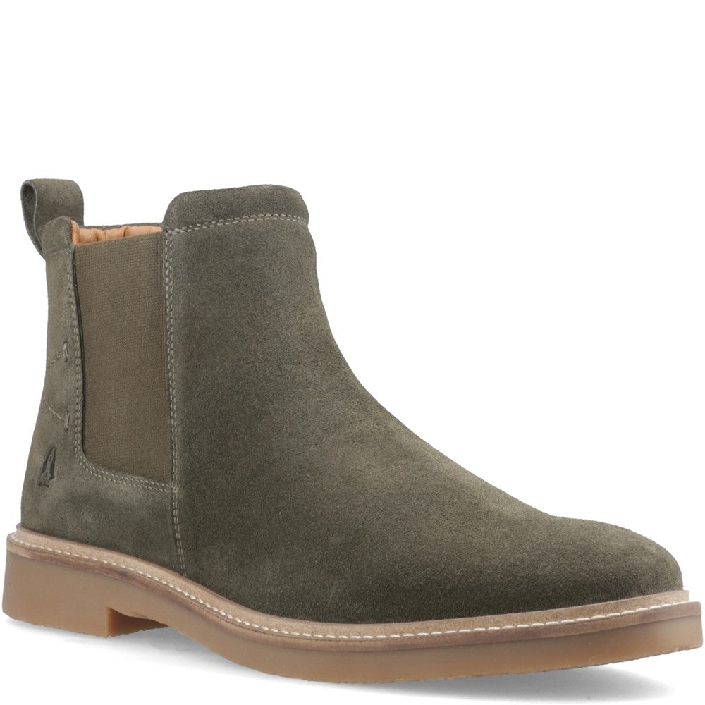 Mens Boots Khaki Hush Puppies Gareth Chelsea Boot