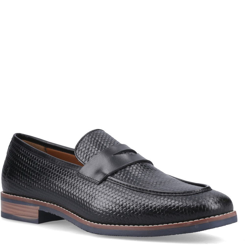 Mens Formal Slip On Shoes Black Hush Puppies Mitchell Loafer