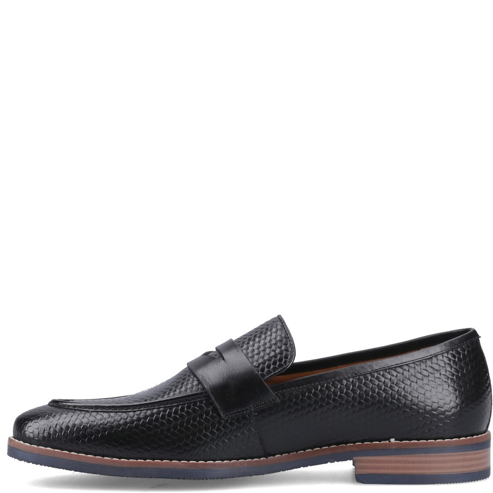 Mens Formal Slip On Shoes Black Hush Puppies Mitchell Loafer