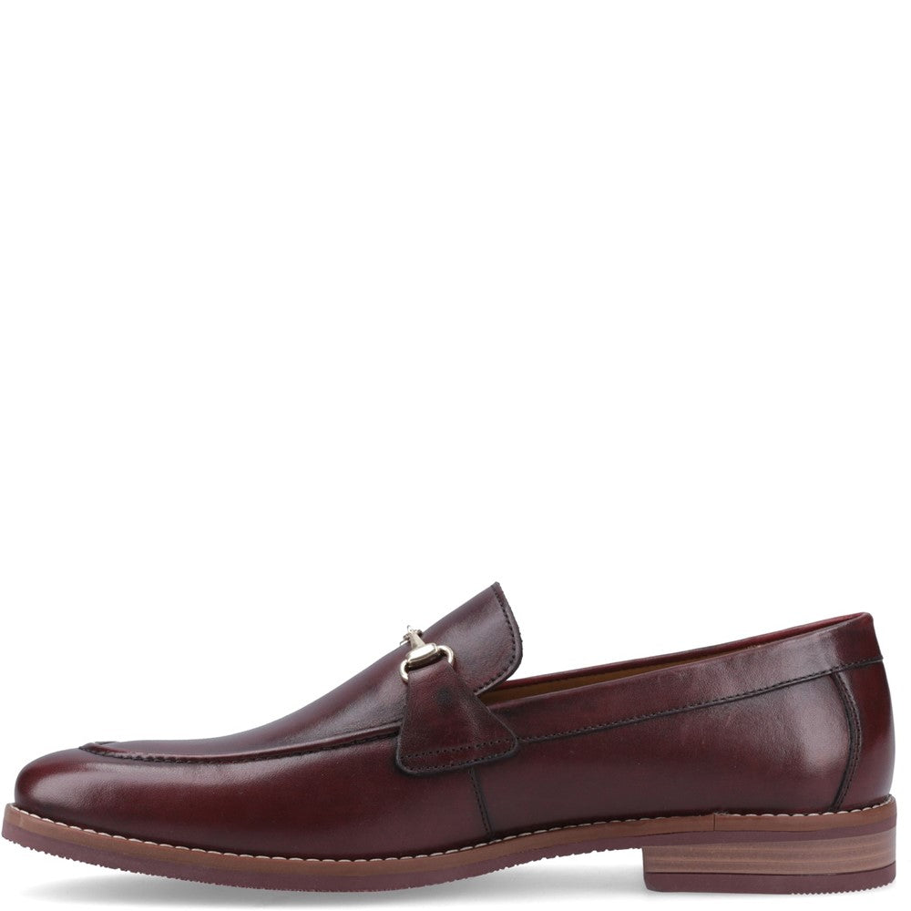 Mens Formal Slip On Shoes Bordeaux Hush Puppies Moses Loafer