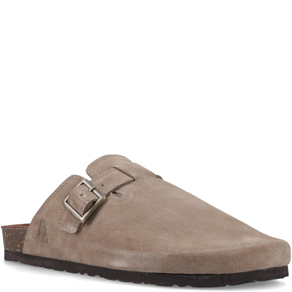 Sandal Mens Summer Taupe Hush Puppies Noel Suede Closed Sandal