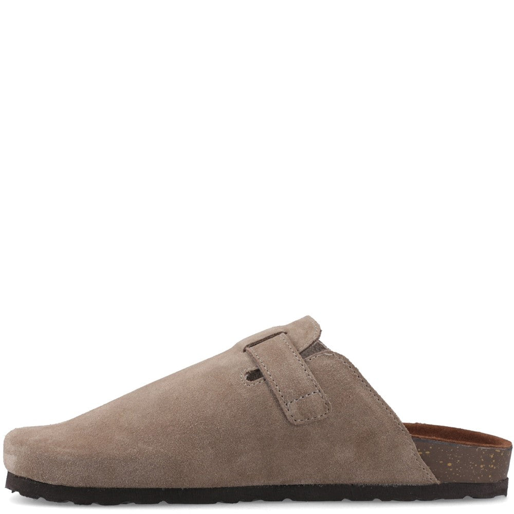 Sandal Mens Summer Taupe Hush Puppies Noel Suede Closed Sandal
