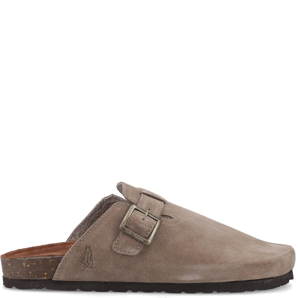 Sandal Mens Summer Taupe Hush Puppies Noel Suede Closed Sandal