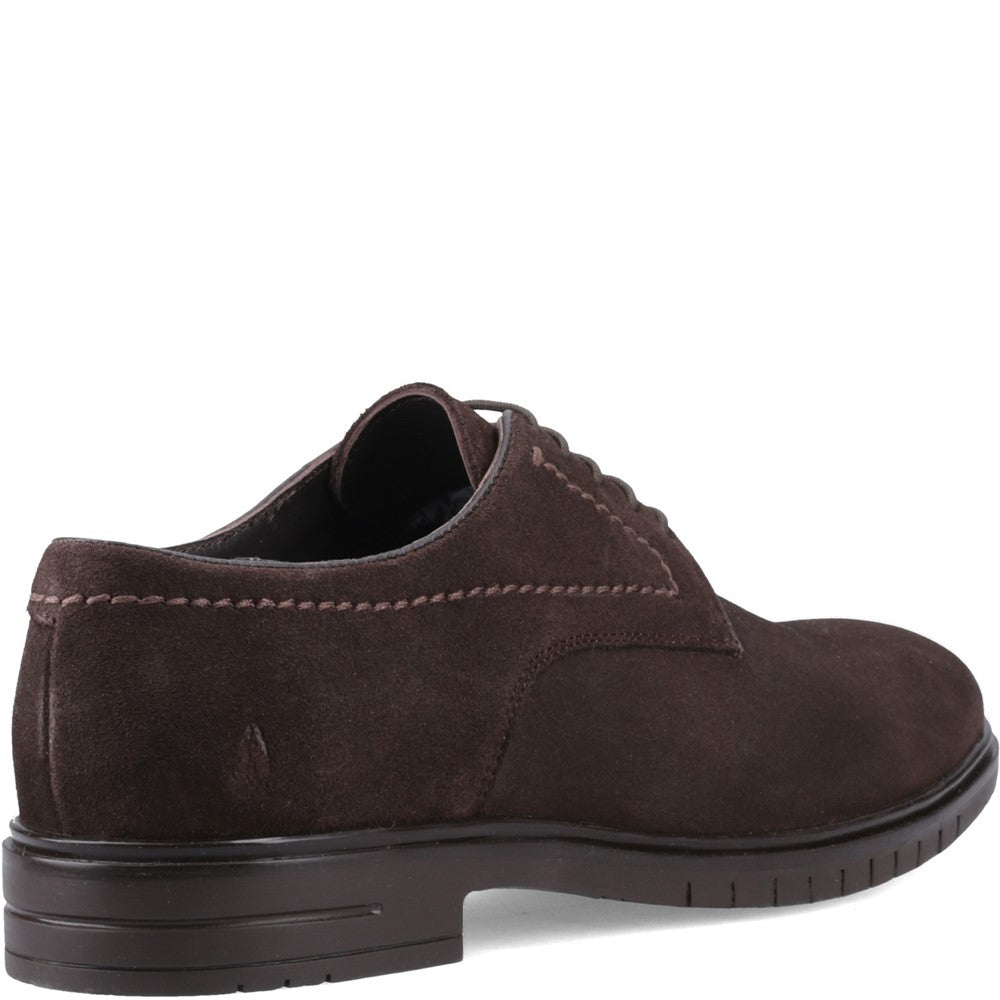 Mens Formal Lace Up Shoes Chocolate Hush Puppies Sterling Suede Shoe
