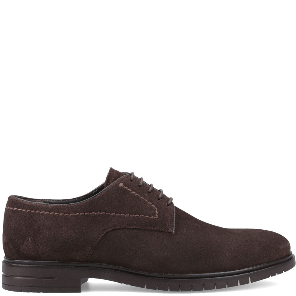Mens Formal Lace Up Shoes Chocolate Hush Puppies Sterling Suede Shoe