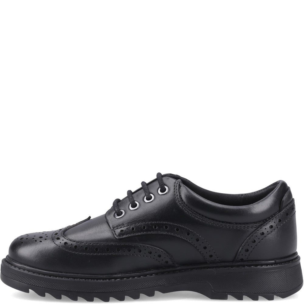 Boys BTS FLFR Black XL Hush Puppies ROMEO BROGUE SNR2