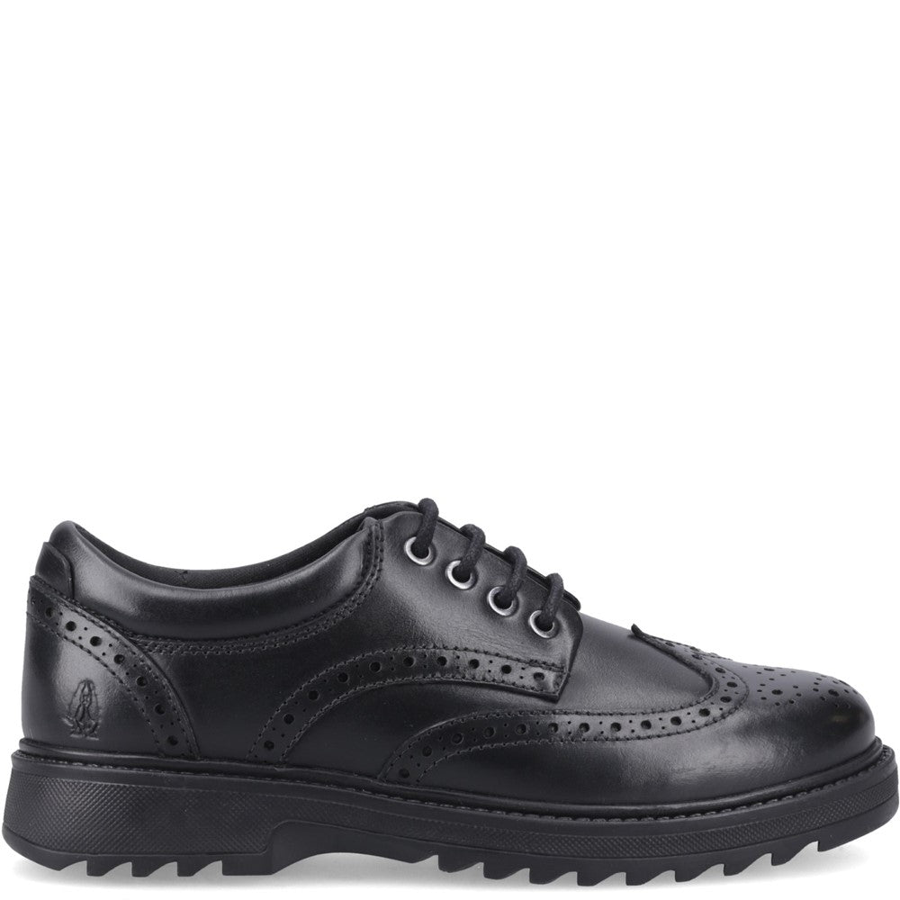 Boys BTS FLFR Black XL Hush Puppies ROMEO BROGUE SNR2