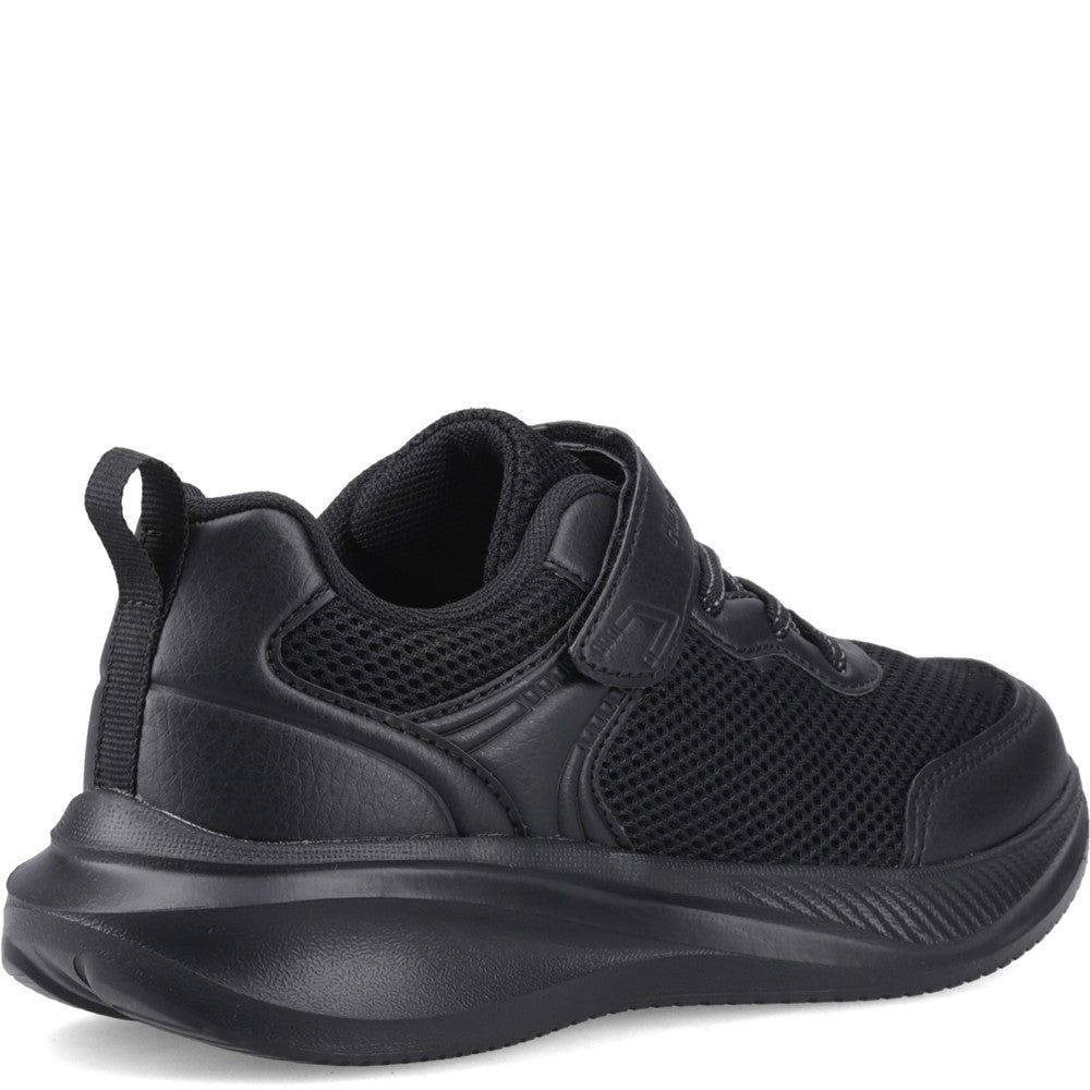 Boys BTS Black  Hush Puppies MARTY TRAINER JNR