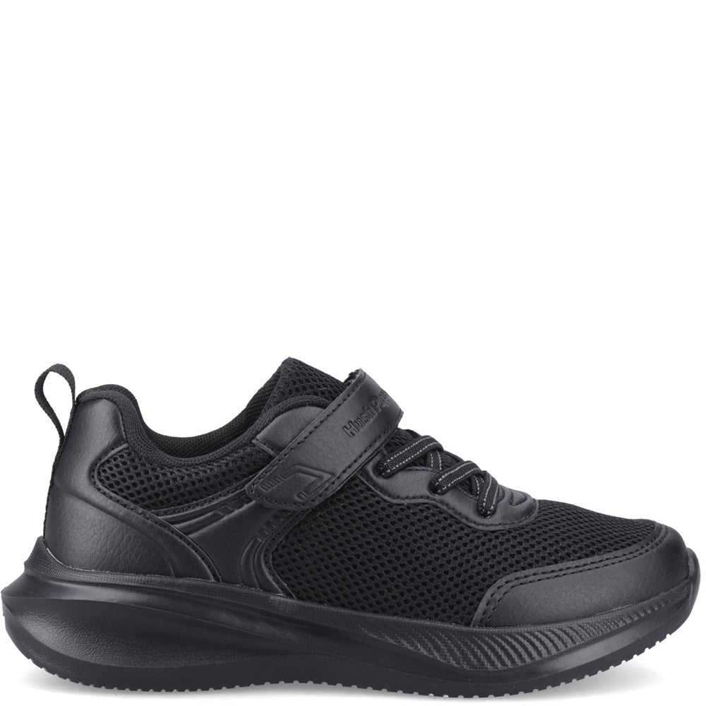 Boys BTS Black  Hush Puppies MARTY TRAINER JNR