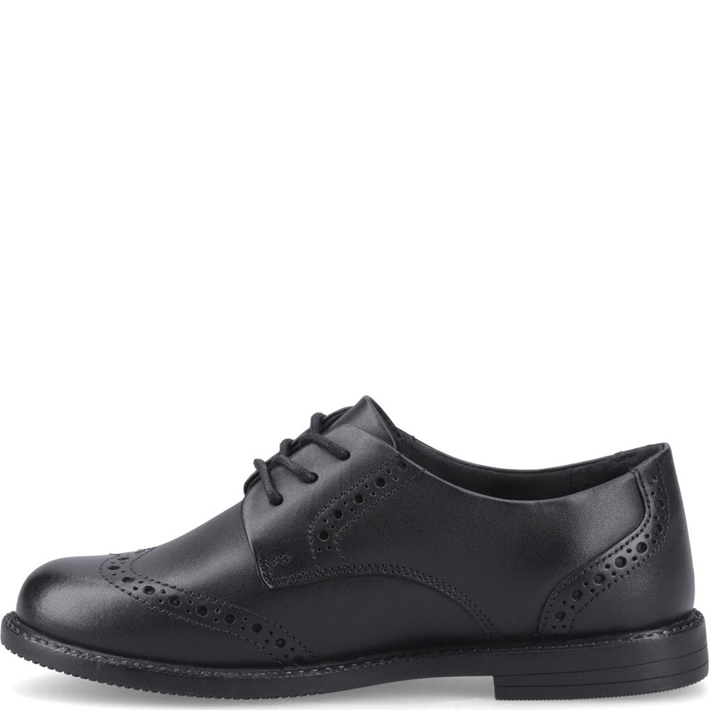 Girls BTS Black XL Hush Puppies AVA BROGUE SNR2