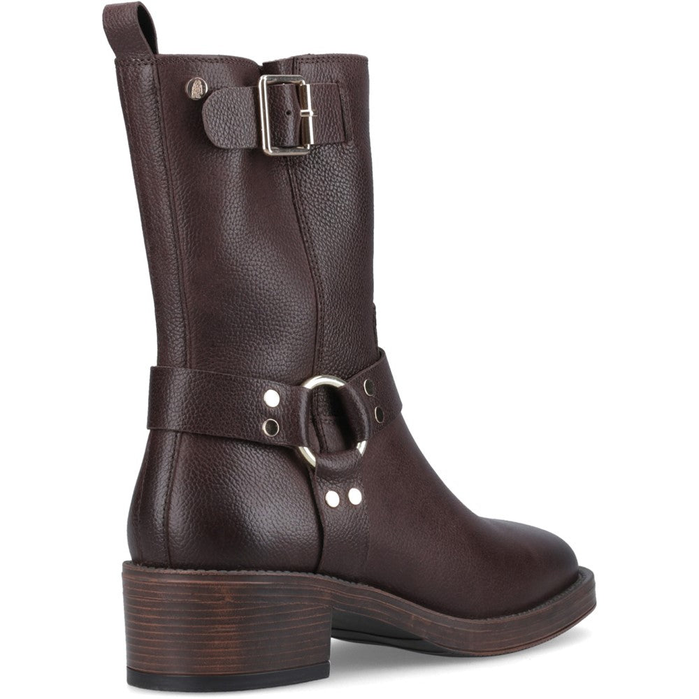 Ladies Ankle Boots Brown Hush Puppies Althea Buckle Boot