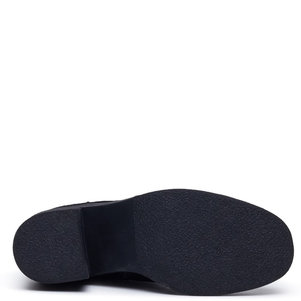Ladies Mid Boot Black Hush Puppies Flora Ruched Boot