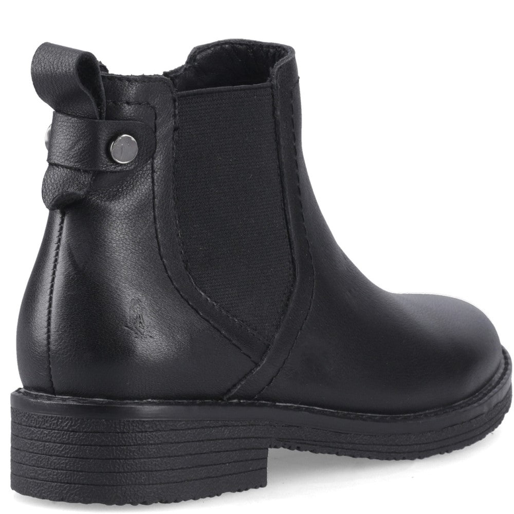 Ladies Ankle Boots Black Hush Puppies Maddy Leather Boot