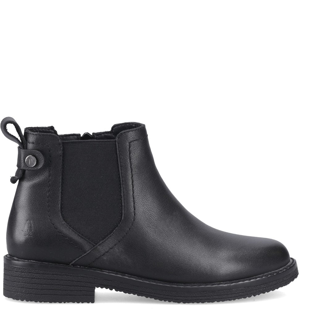 Ladies Ankle Boots Black Hush Puppies Maddy Leather Boot