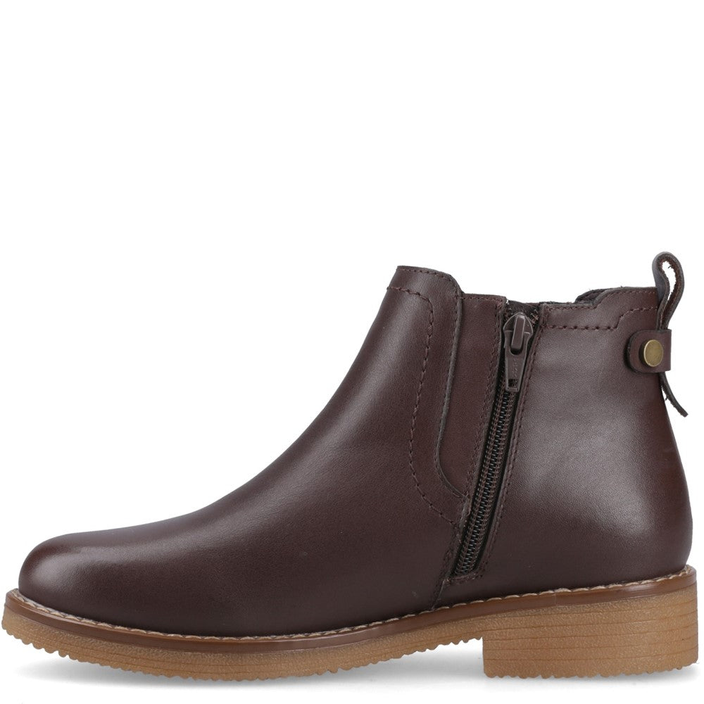 Ladies Ankle Boots Chocolate Hush Puppies Maddy Leather Boot