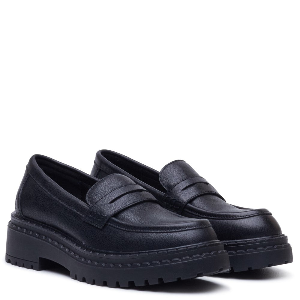 Slip On Ladies Shoes Black Hush Puppies Odessa Loafer