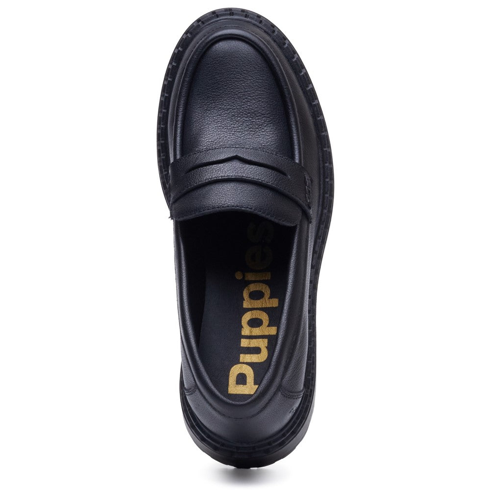 Slip On Ladies Shoes Black Hush Puppies Odessa Loafer