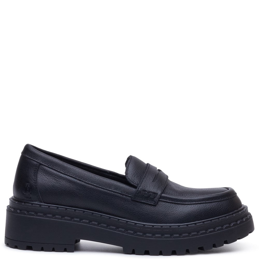 Slip On Ladies Shoes Black Hush Puppies Odessa Loafer