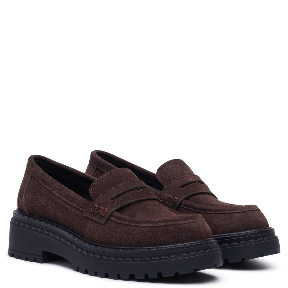 Slip On Ladies Shoes Chocolate Hush Puppies Odessa Loafer
