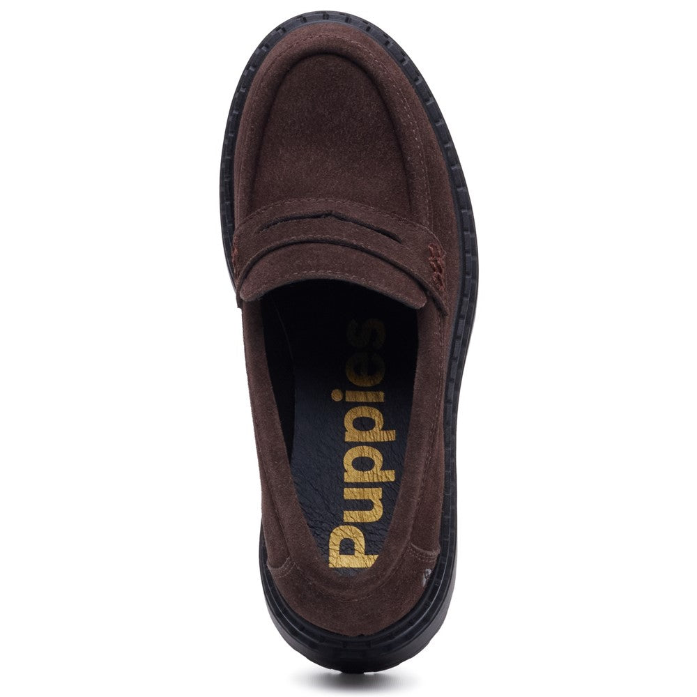 Slip On Ladies Shoes Chocolate Hush Puppies Odessa Loafer