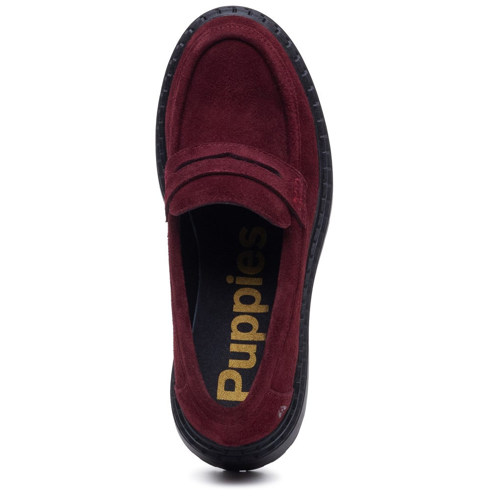 Slip On Ladies Shoes Bordo Hush Puppies Odessa Loafer
