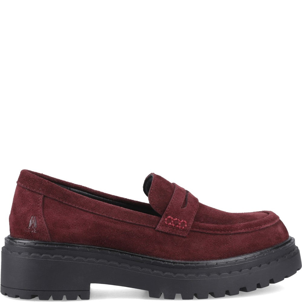 Slip On Ladies Shoes Bordo Hush Puppies Odessa Loafer