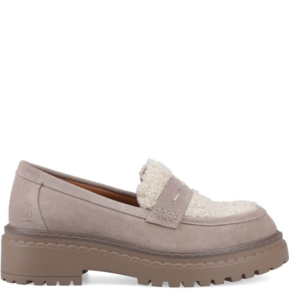 Slip On Ladies Shoes Taupe Hush Puppies Odessa Loafer
