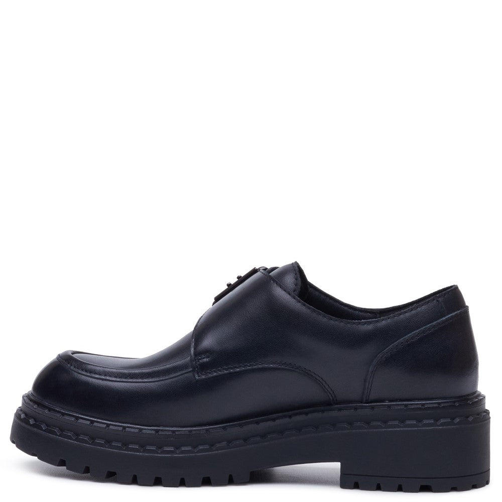 Lace Ladies Shoes Black Hush Puppies Orla Monk Shoe