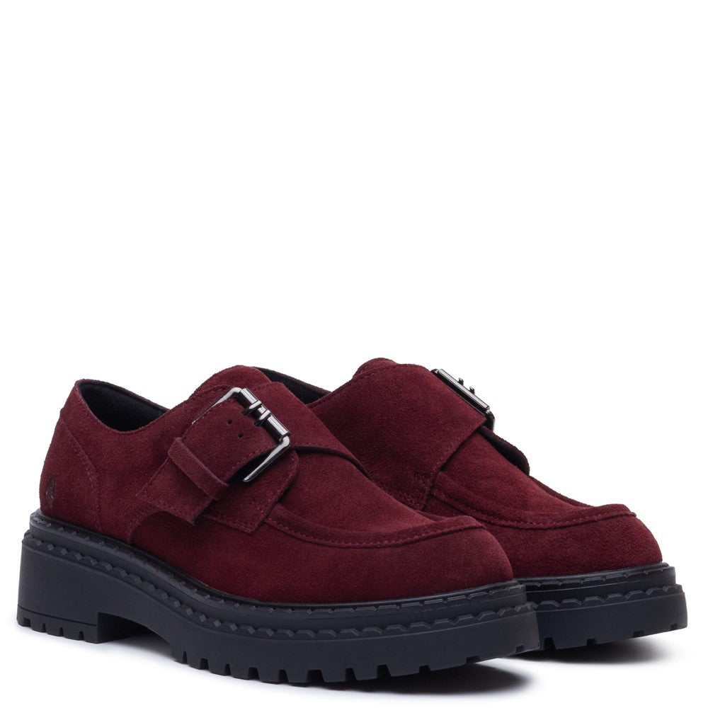 Lace Ladies Shoes Bordo Hush Puppies Orla Monk Shoe