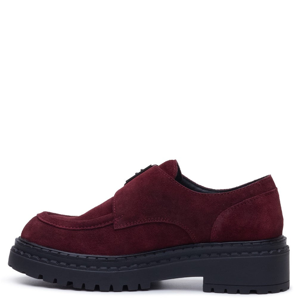 Lace Ladies Shoes Bordo Hush Puppies Orla Monk Shoe