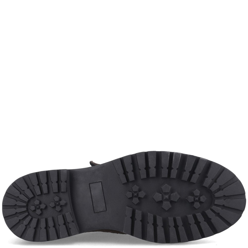 Lace Ladies Shoes Chocolate Hush Puppies Orla Monk Shoe