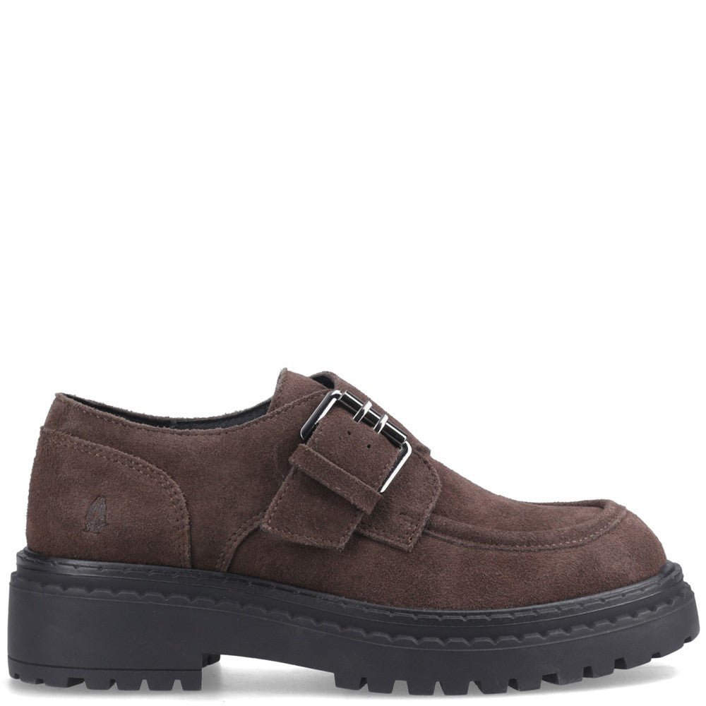 Lace Ladies Shoes Chocolate Hush Puppies Orla Monk Shoe