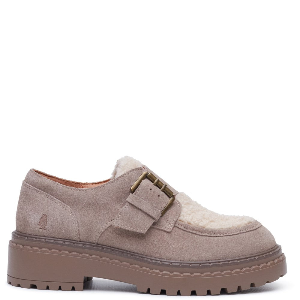 Lace Ladies Shoes Taupe Hush Puppies Orla Monk Shoe