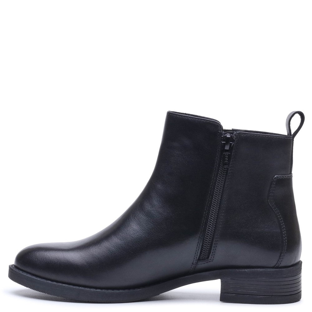 Ladies Ankle Boots Black Hush Puppies Perry Zip Boot